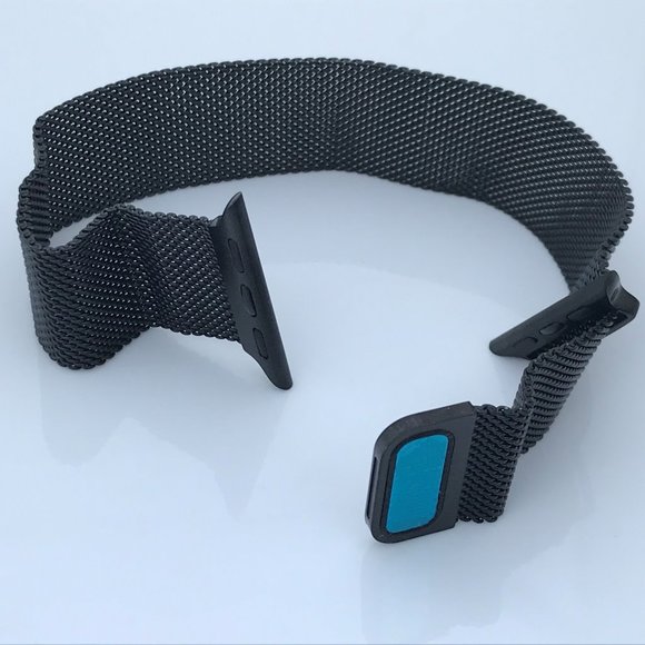 Replacement Band For Apple Watch Black Mesh Metal - Picture 1 of 8